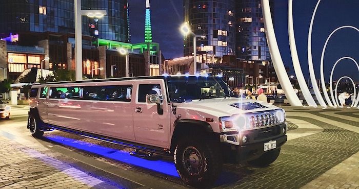 16 Seater White Hummer Limousine in Elizabeth Quay WA